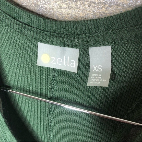 Zella XS Favorite Ribbed Tank Top in Green Mountain workout active tank - Picture 3 of 4